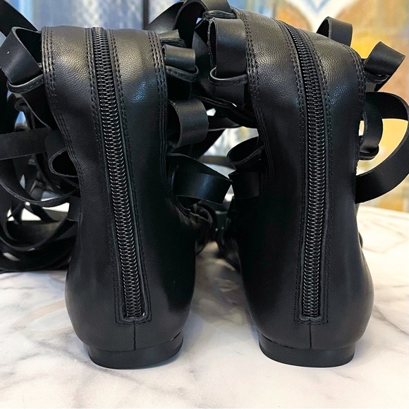 Aminah Abdul Jillil Riyka Gladiator Sandal Black Leather Size 8 GUC - Picture 7 of 10